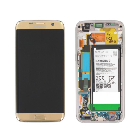 Touch+Display with Frame and Battery Samsung Galaxy S7 Edge/G935 5.5" Service Pack (GH82-13361A) Gold